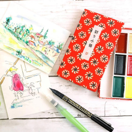 Gansai Tambi Irodori Kobako Watercolour set red in the group Art Supplies / Artist colours / Watercolor Paint / Watercolor pans at Pen Store (137567)