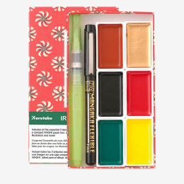 Gansai Tambi Irodori Kobako Watercolour set red in the group Art Supplies / Artist colours / Watercolor Paint / Watercolor pans at Pen Store (137567)