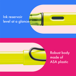 Safari Fountain Pen Neon Yellow in the group Pens / Fine Writing / Fountain Pens at Pen Store (137577_r)