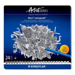 Mars Lumograph set of 24 in the group Art Supplies / Crayons & Graphite / Graphite & Pencils at Pen Store (137591)