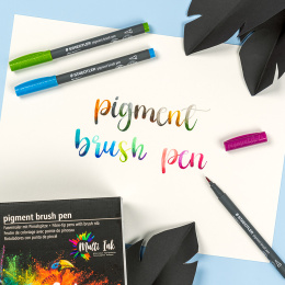 Pigment Arts Brush Pen set of 6 Blue/Violet in the group Pens / Artist Pens / Brush Pens at Pen Store (137612)