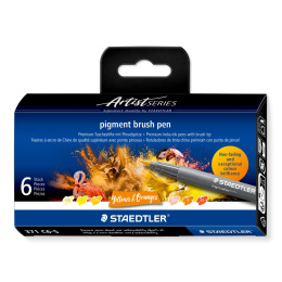 Pigment Arts Brush Pen set of 6 Yellow/Orange in the group Product series / Staedtler Artist Series at Pen Store (137615)