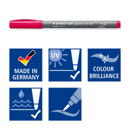 Pigment Arts Brush Pen set of 6 Basic in the group Product series / Staedtler Artist Series at Pen Store (137619)