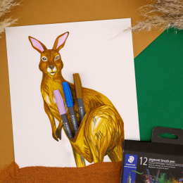 Pigment Arts Brush Pen set of 12 Pastel in the group Pens / Artist Pens / Brush Pens at Pen Store (137621)