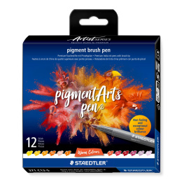 Pigment Arts Brush Pen set of 12 Warm in the group Pens / Artist Pens / Brush Pens at Pen Store (137624)