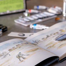 Art Journal Watercolour CP 21x14 cm in the group Paper & Pads / Artist Pads & Paper / Sketchbooks at Pen Store (137647)