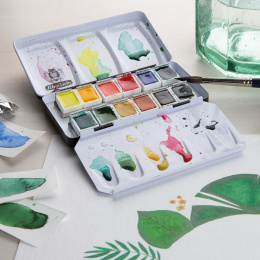  Akademie Aquarell Half Pans 12-Set in the group Art Supplies / Artist colours / Watercolor Paint / Watercolor pans at Pen Store (137800)