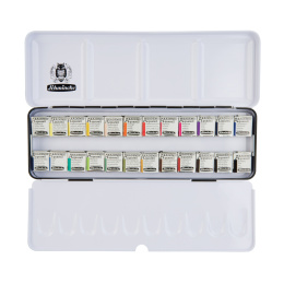 Akademie Aquarell Half Pans 24-set in the group Art Supplies / Artist colours / Watercolor Paint / Watercolor pans at Pen Store (137802)