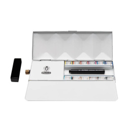 Horadam Aquarell Half Pans 12-set + watertank in the group Art Supplies / Artist colours / Watercolor Paint / Watercolor pans at Pen Store (137803)