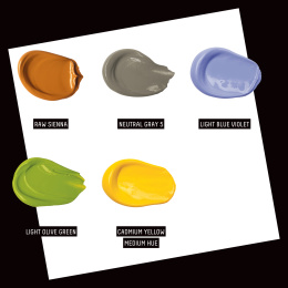 Acrylic Paint Basics Fabric Painting 5 x 22 ml in the group Art Supplies / Artist colours / Acrylic Paint at Pen Store (137830)