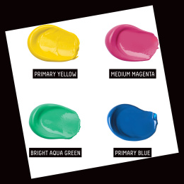 Acrylic Paint Basics Illuminated Brights Set 4 x 118 ml in the group Art Supplies / Artist colours / Acrylic Paint at Pen Store (137833)