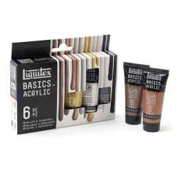 Acrylic paint Metallic & Iridescent Set Tubes 6x22 ml in the group Art Supplies / Artist colours / Acrylic Paint at Pen Store (137840)