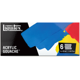 Gouache Paint Primaries Set 6x59 ml in the group Art Supplies / Artist colours /  Gouache at Pen Store (137843)