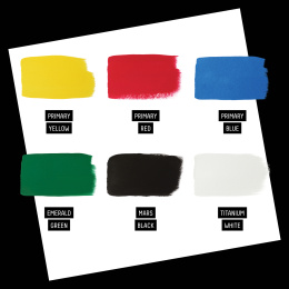 Gouache Paint Primaries Set 6x22 ml in the group Art Supplies / Artist colours /  Gouache at Pen Store (137844)