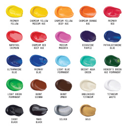 Basics Acrylic Paint Set 24x22 ml in the group Art Supplies / Artist colours / Acrylic Paint at Pen Store (137849)
