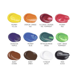 Basics Acrylic Paint Set 12x22 ml in the group Art Supplies / Artist colours / Acrylic Paint at Pen Store (137850)