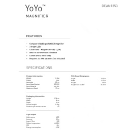 YoYo Magnifier Sky Blue in the group Hobby & Creativity / Hobby Accessories / Artist Lamps at Pen Store (137929)