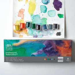 Professional Watercolour Revival Half Pan Set of 8 + 16 Empty Half Pans in the group Art Supplies / Artist colours / Watercolor Paint / Watercolor pans at Pen Store (137998)
