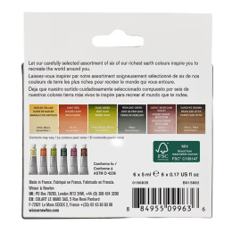 Professional Watercolour 5 ml Tubes Rich Earth 6-set in the group Art Supplies / Artist colours / Watercolor Paint / Watercolor in tube at Pen Store (138002)