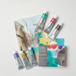 Professional Watercolour 5 ml Tubes Urban Set of 6 in the group Art Supplies / Artist colours / Watercolor Paint / Watercolor in tube at Pen Store (138005)