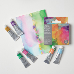 Professional Watercolour 5 ml Tubes Vibrant Set of 6 in the group Art Supplies / Artist colours / Watercolor Paint / Watercolor in tube at Pen Store (138007)