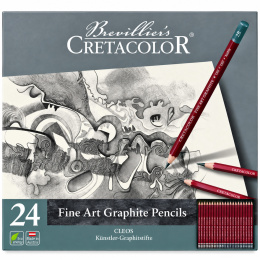 Cleos Fine Art Graphite 24-set in the group Art Supplies / Crayons & Graphite / Graphite & Pencils at Pen Store (138023)