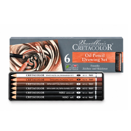 Oil Pencils Set of 6 in the group Pens / Artist Pens / Sketching pencils at Pen Store (138028)