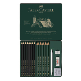 Pitt Graphite Matt + Castell 9000 Pencil Set 20-piece in the group Art Supplies / Crayons & Graphite / Graphite & Pencils at Pen Store (138032)