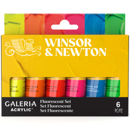 Galeria Acrylic paint 6x20ml Fluo set in the group Art Supplies / Artist colours / Acrylic Paint at Pen Store (138042)