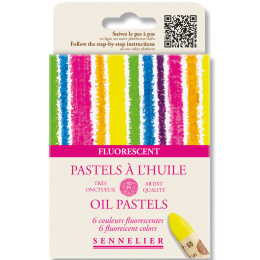 Oil Pastel Fluorescent colors 5ml 6-set in the group Art Supplies / Artist colours / Pastels / Oil pastels at Pen Store (138063)