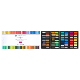 Soft Pastel à l'écu Half Stick Set of 80 in the group Art Supplies / Crayons & Graphite / Pastel Crayons at Pen Store (138072)