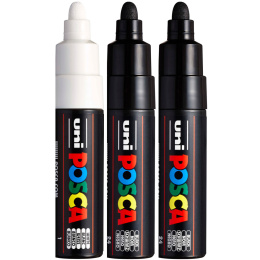 PC-7M Black/White - Set of 3 in the group Pens / Artist Pens / Illustration Markers at Pen Store (poscaPC7M_set)